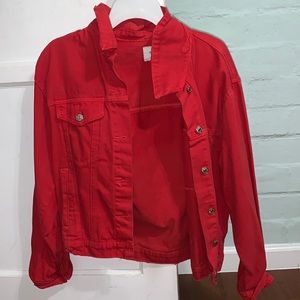 Forever 21 red Jean jacket